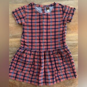 Tea Collection Red and Blue Plaid Kids Dress